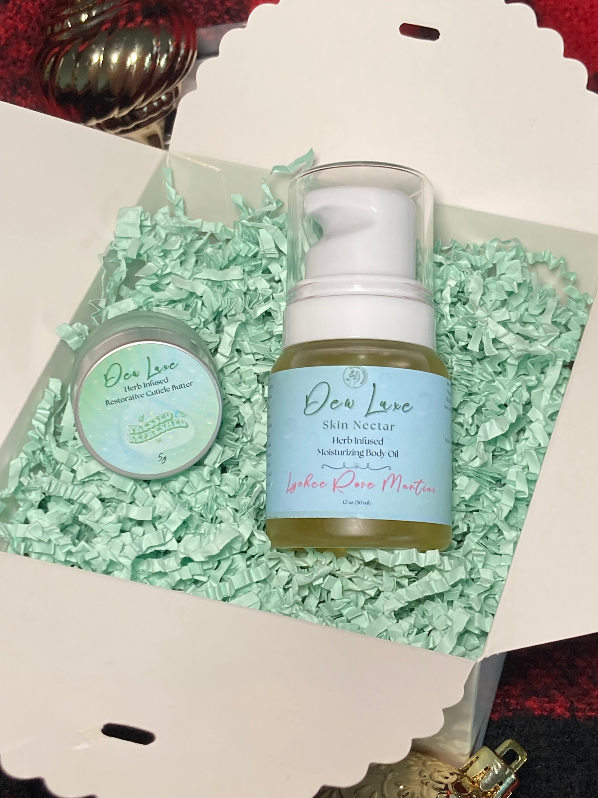 Self Care Box | Dew Luxe: Skin Nectar & Cuticle Butter