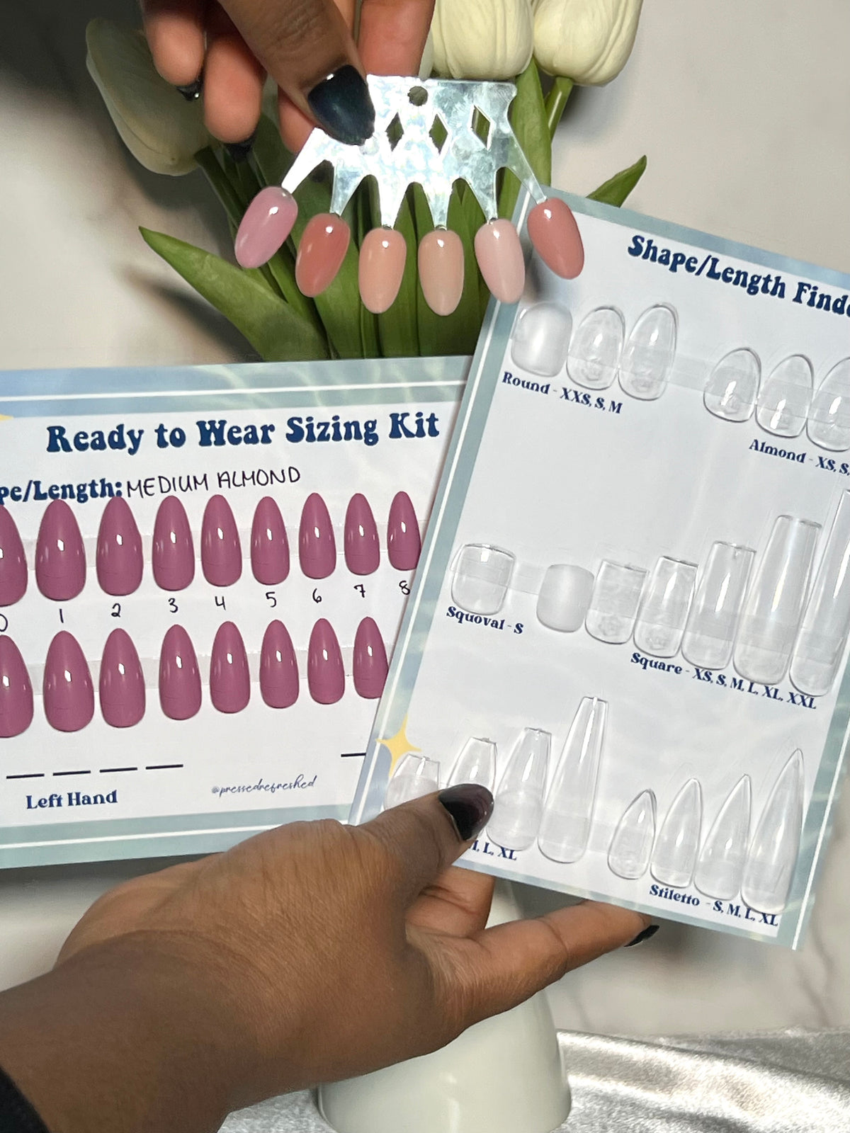 Starter Kit #6: Ready to Wear Sizing Kit, Shade Finder, Shape/Length Finder