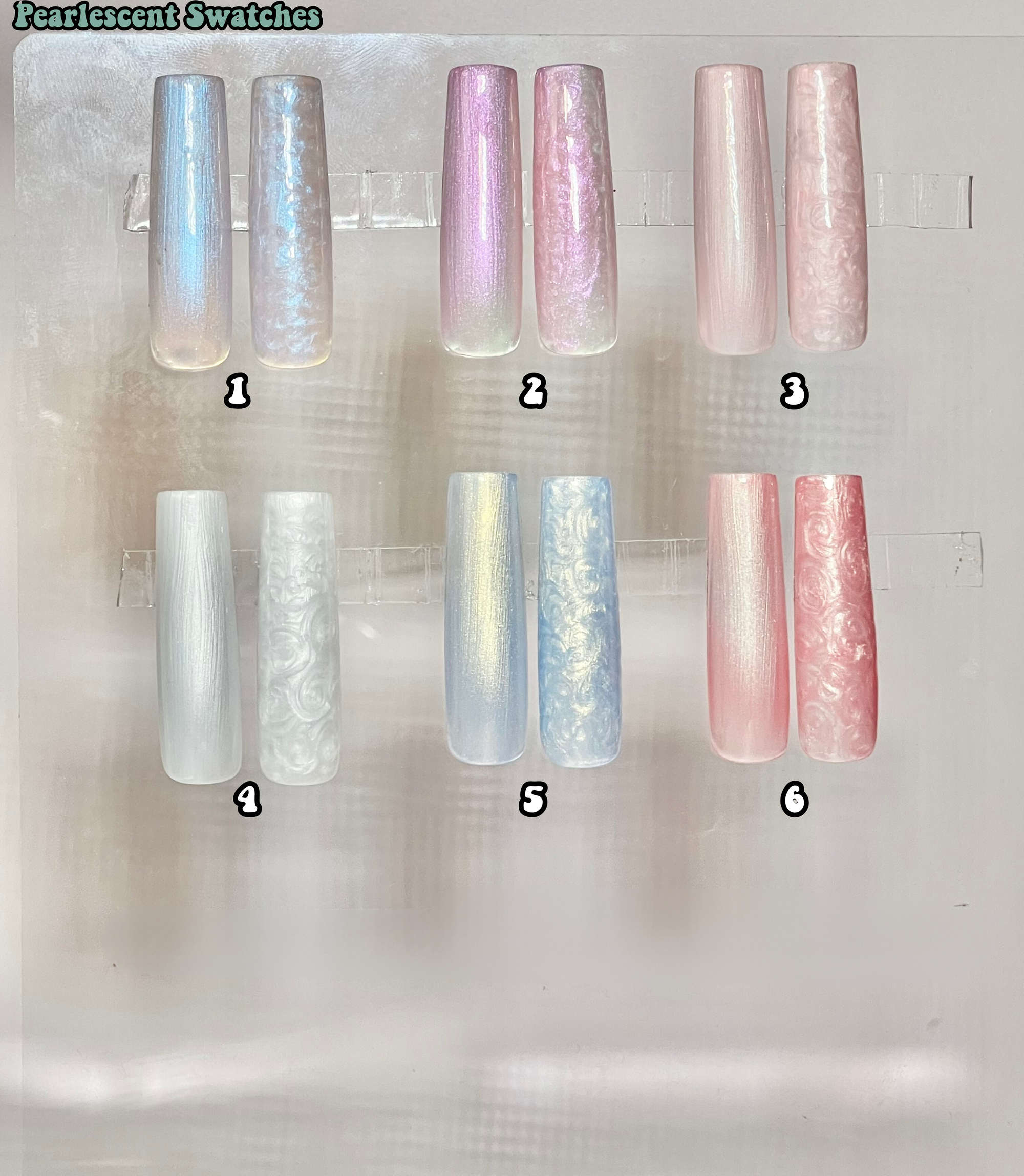 Pearlescent Colors Swatches - NOT FOR SALE